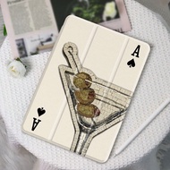 Cocktail Poker Pattern Tablet Cover, Suitable For Pad 9.7/10.2/10.5/10.9/12.9/Pro 11 10th Generation