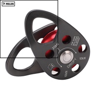MELEN Single Pulley, Teardrop Shape Roller Bearing Bearing Pulley,  Aluminum Fixed Side Plates Gray 