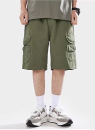 Cargo shorts men's summer new men's casual korean loose plus size sports five-point men's pants