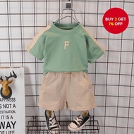 2PCS Kids Clothing Baby Boy Suit Set Short Sleeve Two-Piece Polo and Shorts Setel Pakaian Kanak-Kana