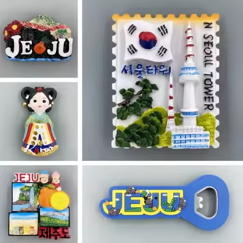 Korea Fridge Stickers Jeju Seoul Travelling Souvenirs Busan Fridge Magnets Home Decor Wedding Gifts