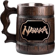 Naraka Custom Beer Mug, Personalized Stein, Wooden Tankard, Gamer Geek Anniversary Birthday Gifts fo