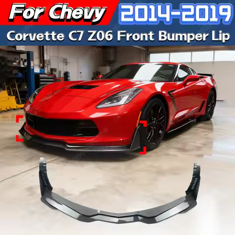 For Chevy Corvette C7 Z06 2014 2015 2016 2017 2018 2019 Automobile Front Bumper Splitter Lip Splitte