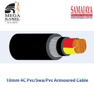 Mega Kabel 4 Core x 10mm To 25mm Xlpe / Swa / Pvc Armoured Cable Copper Conductor (Per Metre)