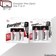 Energizer Max Battery Size C Size D Size Alkaline Battery D2 E95