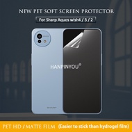New Frosted Matte Soft PET Screen Protective Film For Sharp Aquos wish 5 4 3 2 Phone Protector HD/Ma
