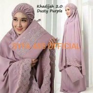 MUKENA KHADIJAH PASTELEENA FREE BAG Telekung Travel Telekung Travel Cotton Telekung Travel Mini Pouc