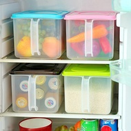 Kitchen storage boxes plastic cutlery chest freezer cabinets desktop cereal food with lid storage bo