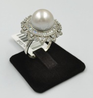 Cincin Rhodium Mutiara Laut Putih Dobo Maluku