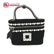 ROGER VIVIER 水晶與仿珍珠天鵝絨化妝包
