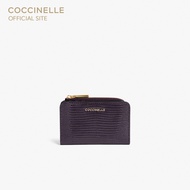 COCCINELLE กระเป๋าใส่บัตรผู้หญิง รุ่น METALLIC CREDIT CARD HOLDER 170101 สี PRUNE