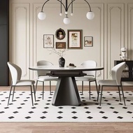 伸縮餐枱  dining table 折疊餐枱  奶油風 岩板餐枱 食飯枱 伸縮枱 旋轉餐檯 折疊餐枱 摺疊枱 圓枱 餐枱椅組合 M04-Ht825