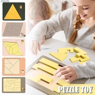 JOSALEM Wooden Geometric Puzzles, 3D Puzzles Geometric Shape Tangram Board Puzzle, 3D Puzzle Space E