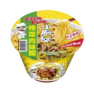 ลิตเติ้ลกุ๊ก บะหมี่กึ่งสำเร็จรูป รสหมูใส่ผักเสฉวน ขนาด 150g/Little Cook Premium Cup Noodle Green Mus