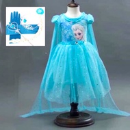 Frozen Dress With Cape For Kids