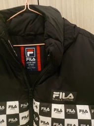 〈收藏〉FILA 正品絕版外套 FILA Biella Italia snow time sport  滿版LOGO羽絨雪地防風冬季運動外套