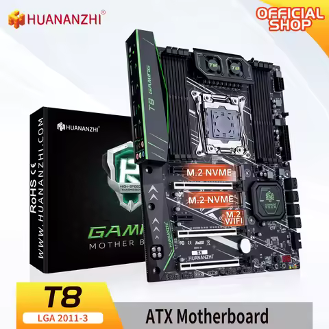 HUANANZHI X99 T8 LGA 2011-3 XEON X99 Motherboard support Intel E5 2696 2678 2676 2673 2666 V3 suppor