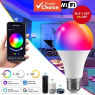 14w Wifi&Bluetooth Smart Light Bulb E27 RGB 110V 220V Led Lamp Bubble Voice Control Smart Life APP W