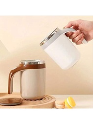 自動攪拌杯多功能電動咖啡杯，慵懶男人旋轉磁力不鏽鋼牛奶杯，刻度杯