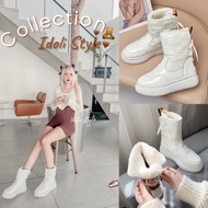 Idoli style Snow Boots Fur Winter Boots Women Fashion Boots