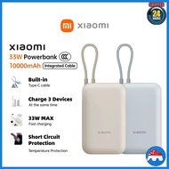 SG🔥[READY STOCK] Xiaomi 3C certificationXiaomi10000mAh power bank built-infastcharging cable Type-C 