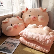 Piglet Shaped Pillows Multi-Purpose Nap Pillows Two-In-One Blanket Nap Pillows