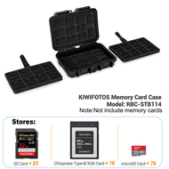 Kiwotos ที่เก็บของการ์ดความจำความจุขนาดใหญ่76การ์ด SD ขนาดเล็ก22การ์ด SD และ16 CFexpress Type-B/ การ