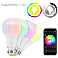 WiFi Smart Light Bulb RGB White Magic LamDimmable LED E27 WiFi Bulb Compatible With Amazon Alexa Google Home 4.5W (40W Equivale)
