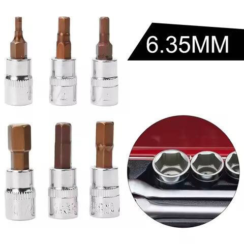 1Pcs 1/4 ,3/8 ,1/2 Square Drive Hex Socket Bits H3 H4 H5 H6 H7 H8 H10 H12 H14 H16 Allen Screwdriver 