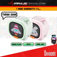 Divoom Timoo Zooe - Cute Bluetooth Speaker LED Pixel Art Alarm Clock (Green / Pink)