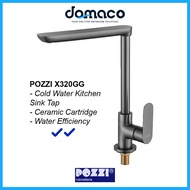 Pozzi X320GG Gun Grey Kitchen Sink Tap