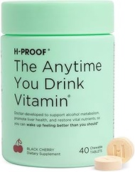 H-PROOF The Anytime You Drink Vitamin for Alcohol Metabolism, Liver Health, and Immunity Support wit
