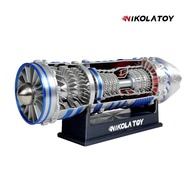 🛩️ W&F Stealth Fighter Jet Engine 1:18 Scale Turbofan Model with Motor & Sound | Hardcore STEM Gift 