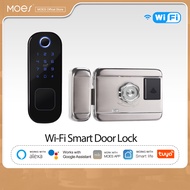 Moes Tuya WiFi Smart Lock Door Fingerprint Lock Smart Home  Lock Digital Door Lock Password For Home Hotel Security