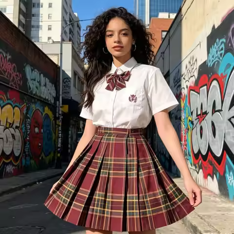 Japanese College Style Skirt Set, Female Summer Student Uniform, Basic Style, Sweet Girl Style, Camp