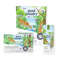 Rainforest Breeze Detergent Sheets, Scent Booster, & Dryer Sheet Bundle - No Plastic Jugs, Eco-Frien