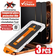 3 9H+     iPhone 17 Pro Max 17 Air 11 12 13 14 15 16 Plus 3 Keping Pelindung Skrin Kaca Terbaja Beba