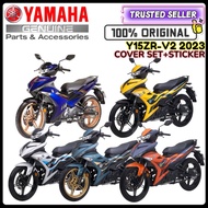 100% ORIGINAL Y15V2 Y15ZR V2 BODY COVER SET 2023 ORANGE SILVER GREEN WITH GRAPHIC SIAP STICKER