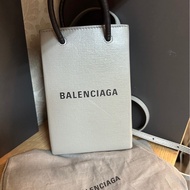 Balenciaga巴黎世家 迷你手機斜跨包（灰）
