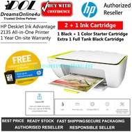 HP DeskJet Ink Advantage 2135 All-in-One Printer bundled with 3 HP 680 Original Ink Cartridge 1 Year On-site Warranty