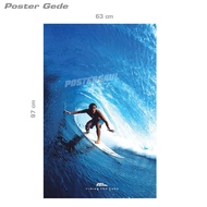 Big Poster: EXTREME SPORTS: SURFING - RIDING THE TUBE R18 - size 62 x 97 cm