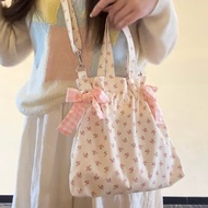 Mocorie - Coquette Flower Sling Bag Pink Ribbon Sling Bag Coquette Flower Checkered Bow Bag Coquette