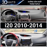 HYUNDAI i20 2010 - 2014 dashboard mats with carbon leather, wood grain leather, high quality sun pro