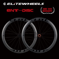 ELITEWHEELS Carbon Wheels Disc ke 700c Road Bike Wheelset ENT UCI Quality Carbon Rim Center Lock Or 6-blot Bock Road Cycling