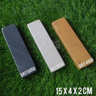 1 set of 3 natural whetstones, dimensions 15x4x2cm