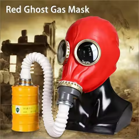 Creative Natural Rubber Red/Black Full Head Gas Mask Painting Spray Pesticide Mask Pesticide Chemica