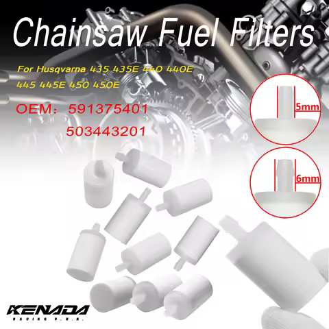 10PCS Chainsaw Fuel Filters 5mm/6mm For Husqvarna 50 55 61 65 66 77 395 435 435E 440 444 450 450E 45