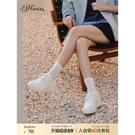 73hours Women's Shoes Long-Legged Filter Autumn New Style Fashion White Shoes Sneakers Thick-Soled H