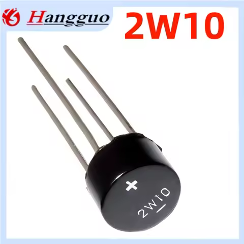 10 20 50PCS 100PCS/Lot New original rectifier bridge stack 2W10 round bridge 2A 1000V