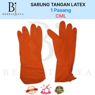 CML Orange Latex Rubber Gloves